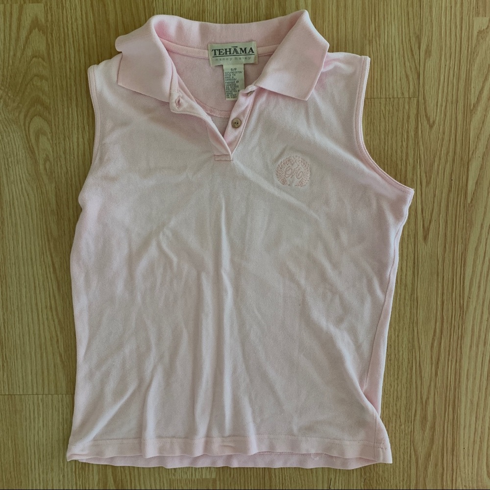 Collar Layering Top for Crewnecks Pink